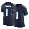 Punc T.Titans #11 Jermaine Johnson II Player Navy Limited Vapor F.U.S.E. Home Game Stitched Jerseys