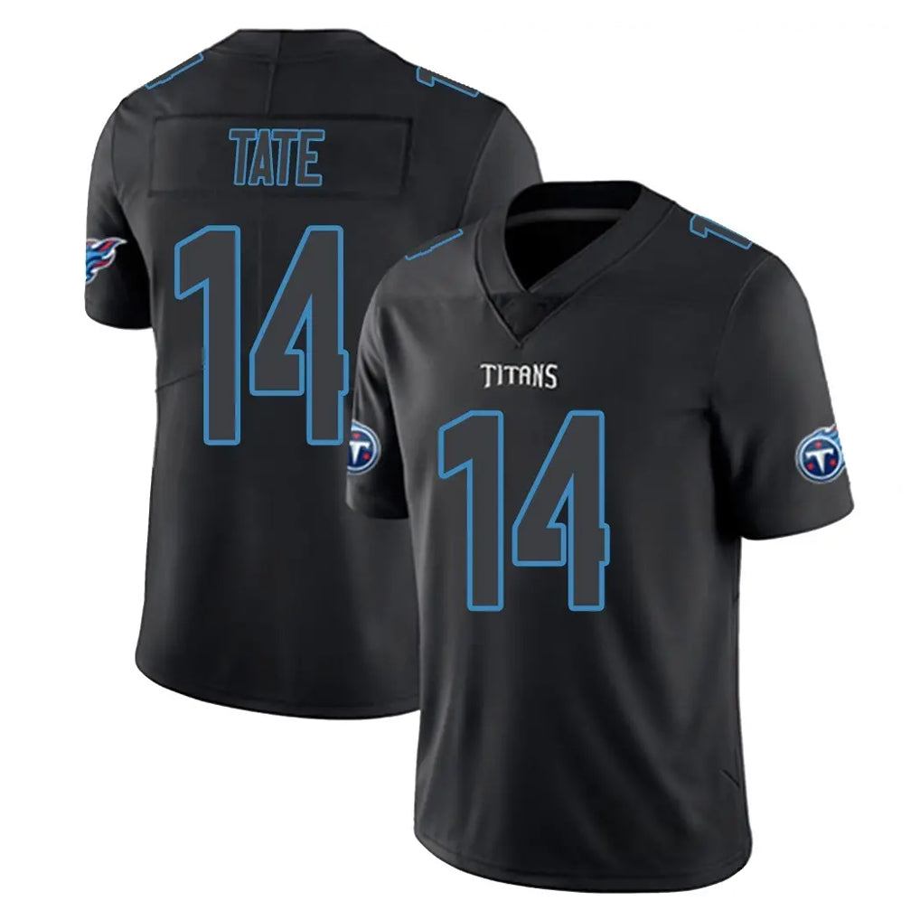 Punc T.Titans #14 Carnell Tate Player Black Impact Limited Home Game Stitched Jerseys