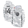 Punc T.Titans #14 Carnell Tate Player Camo Arctic Salute to Service Pullover Hoodies Home Game Stitched Jerseys