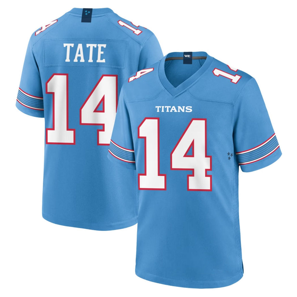 Punc T.Titans #14 Carnell Tate Player Light Blue 2026 Game Home Stitched Jerseys