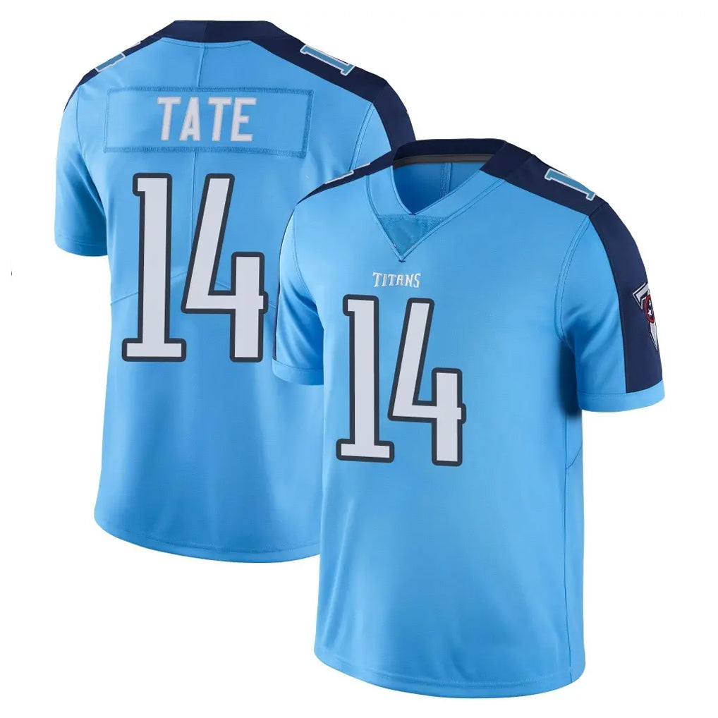 Punc T.Titans #14 Carnell Tate Player Light Blue Limited Color Rush Home Game Stitched Jerseys