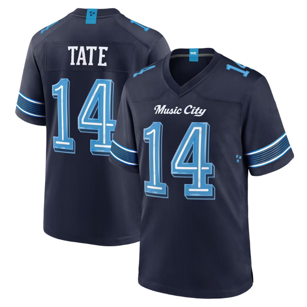 Punc T.Titans #14 Carnell Tate Player Navy 2026 Rivalries Collection Home Game Stitched Jerseys