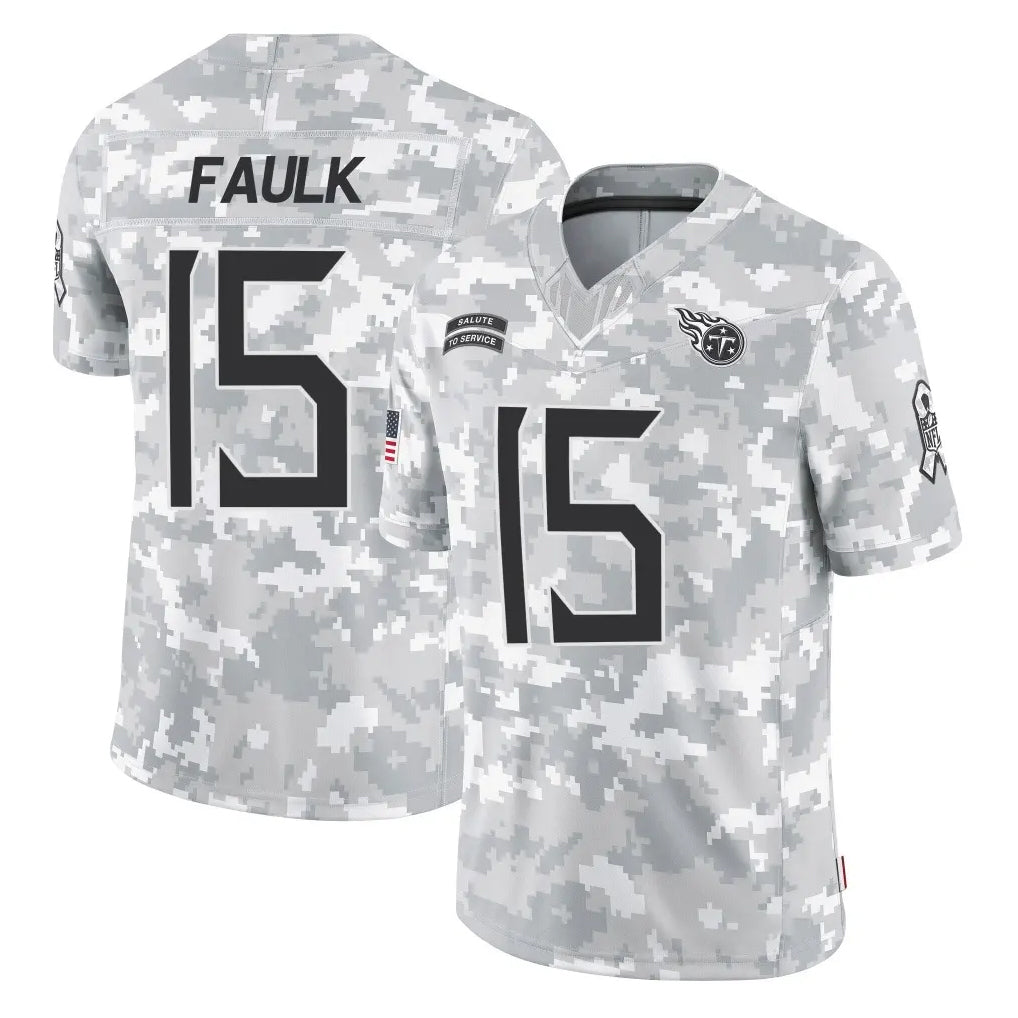 Punc T.Titans #15 Keldric Faulk Player Arctic Camo Limited Salute to Service Home Game Stitched Jerseys