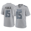 Punc T.Titans #15 Keldric Faulk Player Gray Atmosphere Fashion Home Game Stitched Jerseys