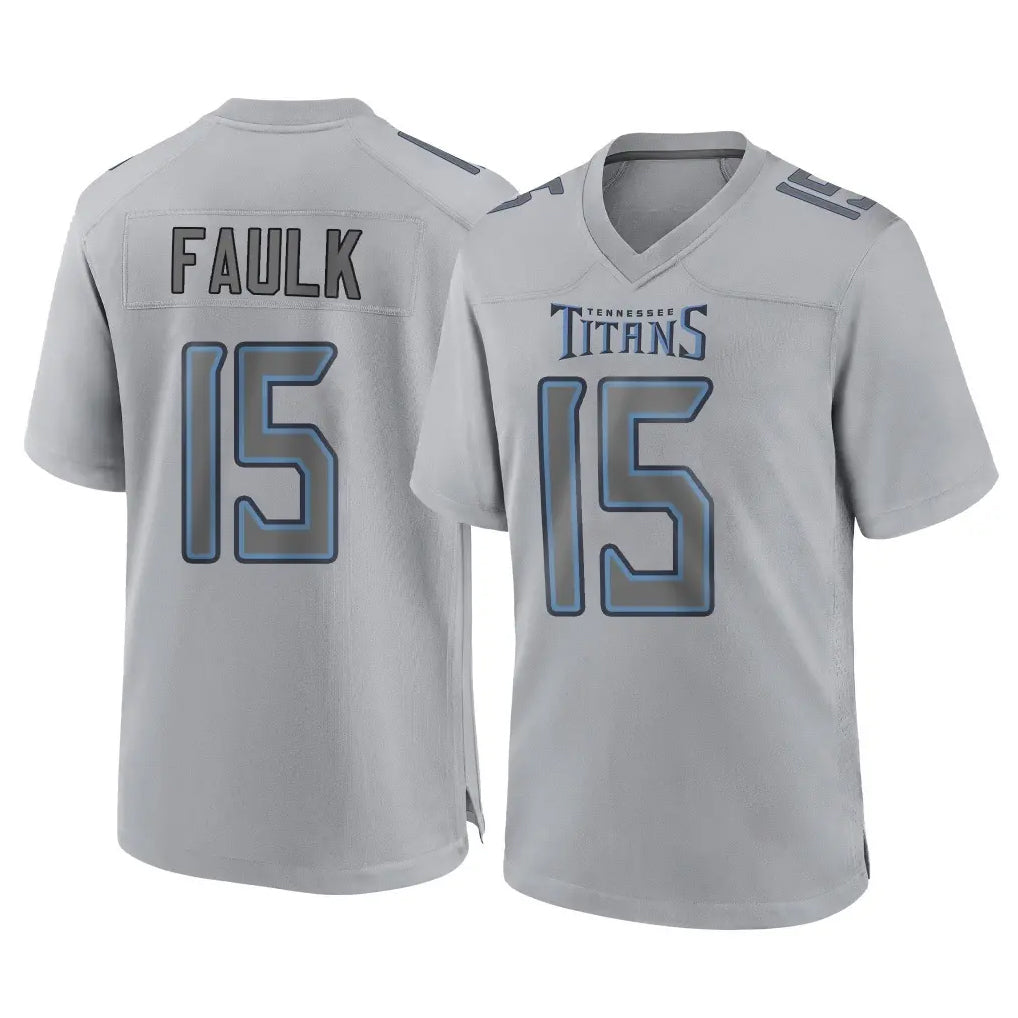 Punc T.Titans #15 Keldric Faulk Player Gray Atmosphere Fashion Home Game Stitched Jerseys