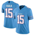 Punc T.Titans #15 Keldric Faulk Player Light Blue Team Vapor F.U.S.E. Limited Home Game Stitched Jerseys