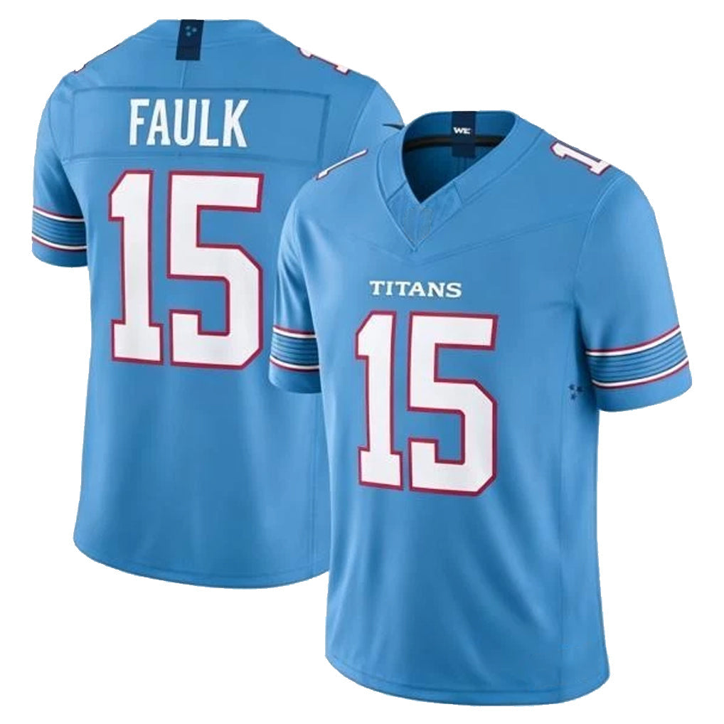 Punc T.Titans #15 Keldric Faulk Player Light Blue Team Vapor F.U.S.E. Limited Home Game Stitched Jerseys