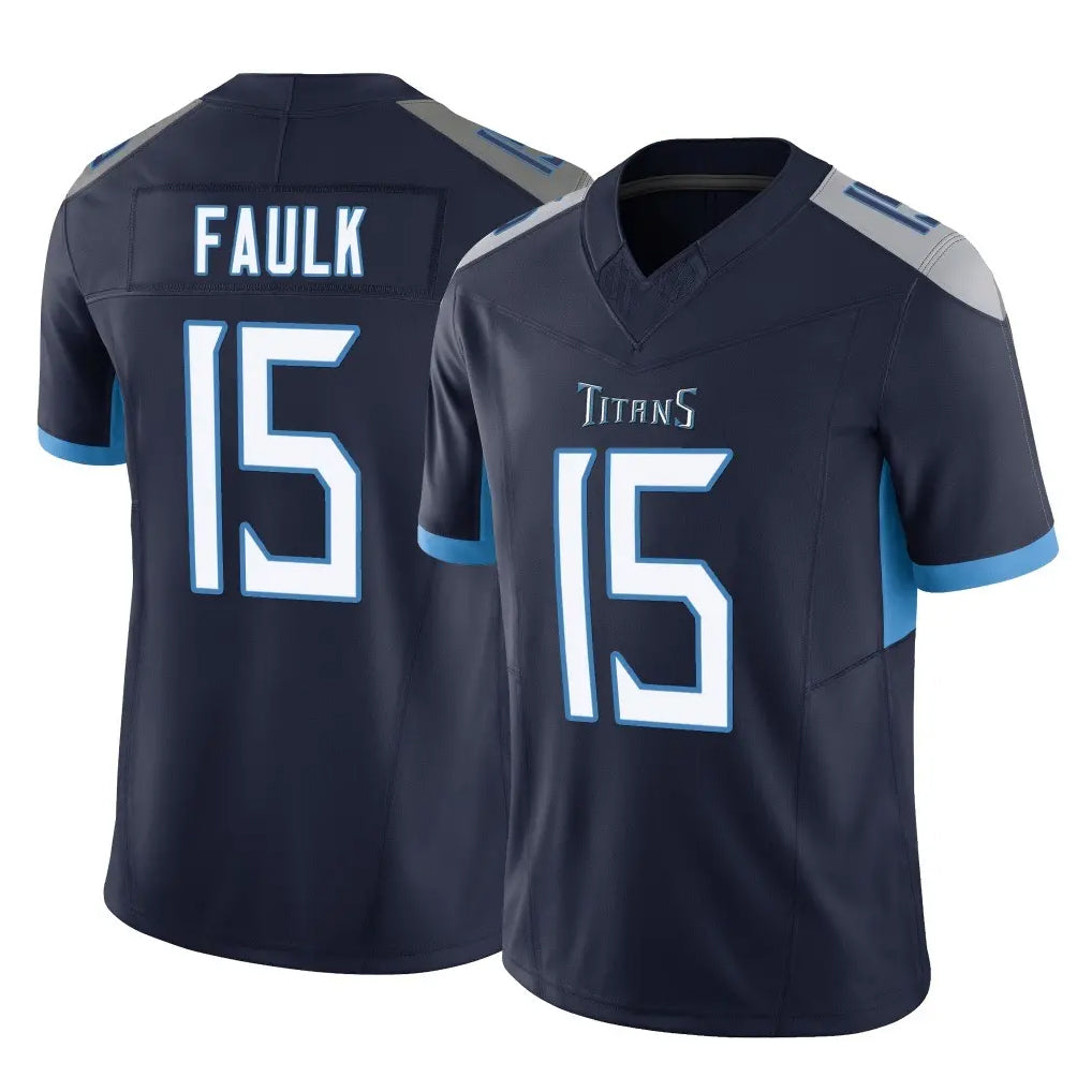 Punc T.Titans #15 Keldric Faulk Player Navy Limited Vapor F.U.S.E. Home Game Stitched Jerseys