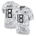 Punc T.Titans #18 Cor'Dale Flott Player Arctic Camo Limited Salute to Service Home Game Stitched Jerseys