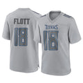 Punc T.Titans #18 Cor'Dale Flott Player Gray Atmosphere Fashion Home Game Stitched Jerseys