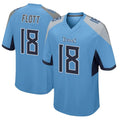 Punc T.Titans #18 Cor'Dale Flott Player Light Blue Home Game Stitched Jerseys