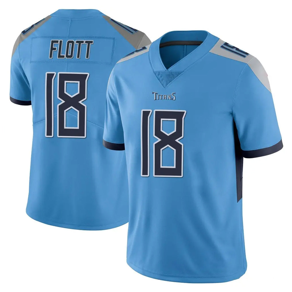 Punc T.Titans #18 Cor'Dale Flott Player Light Blue Limited Vapor Untouchable Home Game Stitched Jerseys