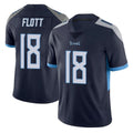 Punc T.Titans #18 Cor'Dale Flott Player Navy Limited Vapor Untouchable Home Game Stitched Jerseys