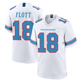 Punc T.Titans #18 Cor'Dale Flott Player White 2026 Game Home Stitched Jerseys