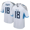 Punc T.Titans #18 Cor'Dale Flott Player White Home Game Stitched Jerseys