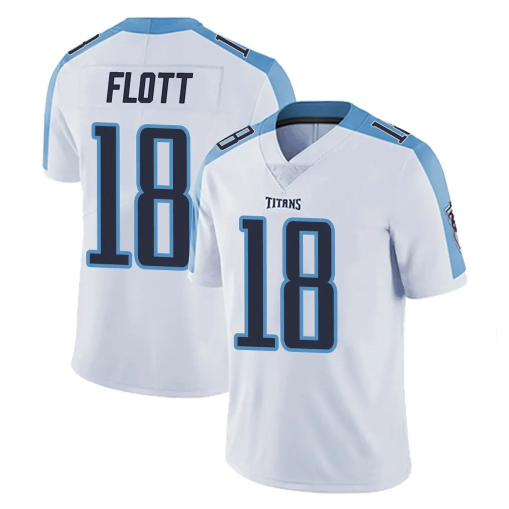Punc T.Titans #18 Cor'Dale Flott Player White Limited Vapor Untouchable Home Game Stitched Jerseys