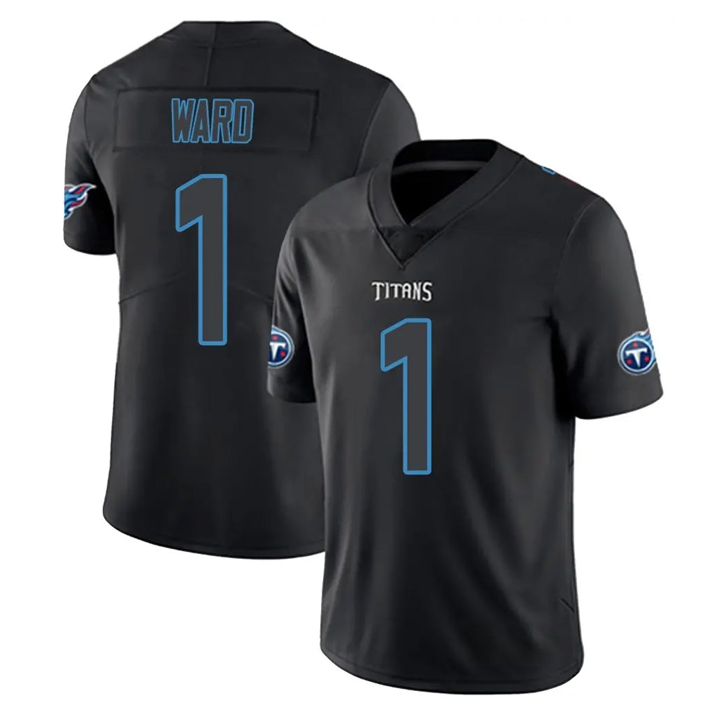 Punc T.Titans #1 Cameron Ward Player Black Impact Limited Home Game Stitched Jerseys