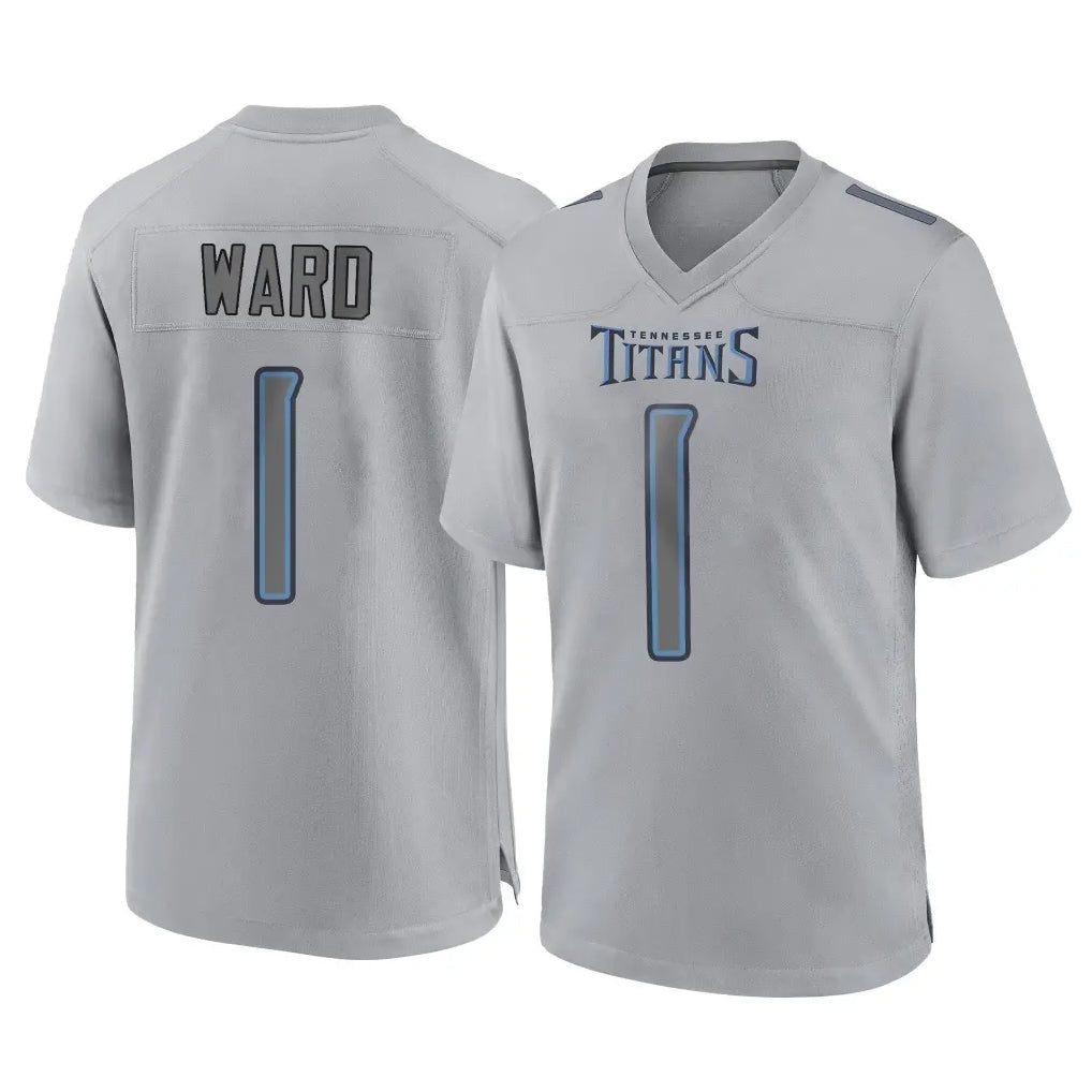 Punc T.Titans #1 Cameron Ward Player Gray Atmosphere Fashion Home Game Stitched Jerseys