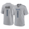 Punc T.Titans #1 Cameron Ward Player Gray Atmosphere Fashion Home Game Stitched Jerseys