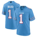 Punc T.Titans #1 Cameron Ward Player Light Blue 2026 Game Home Stitched Jerseys