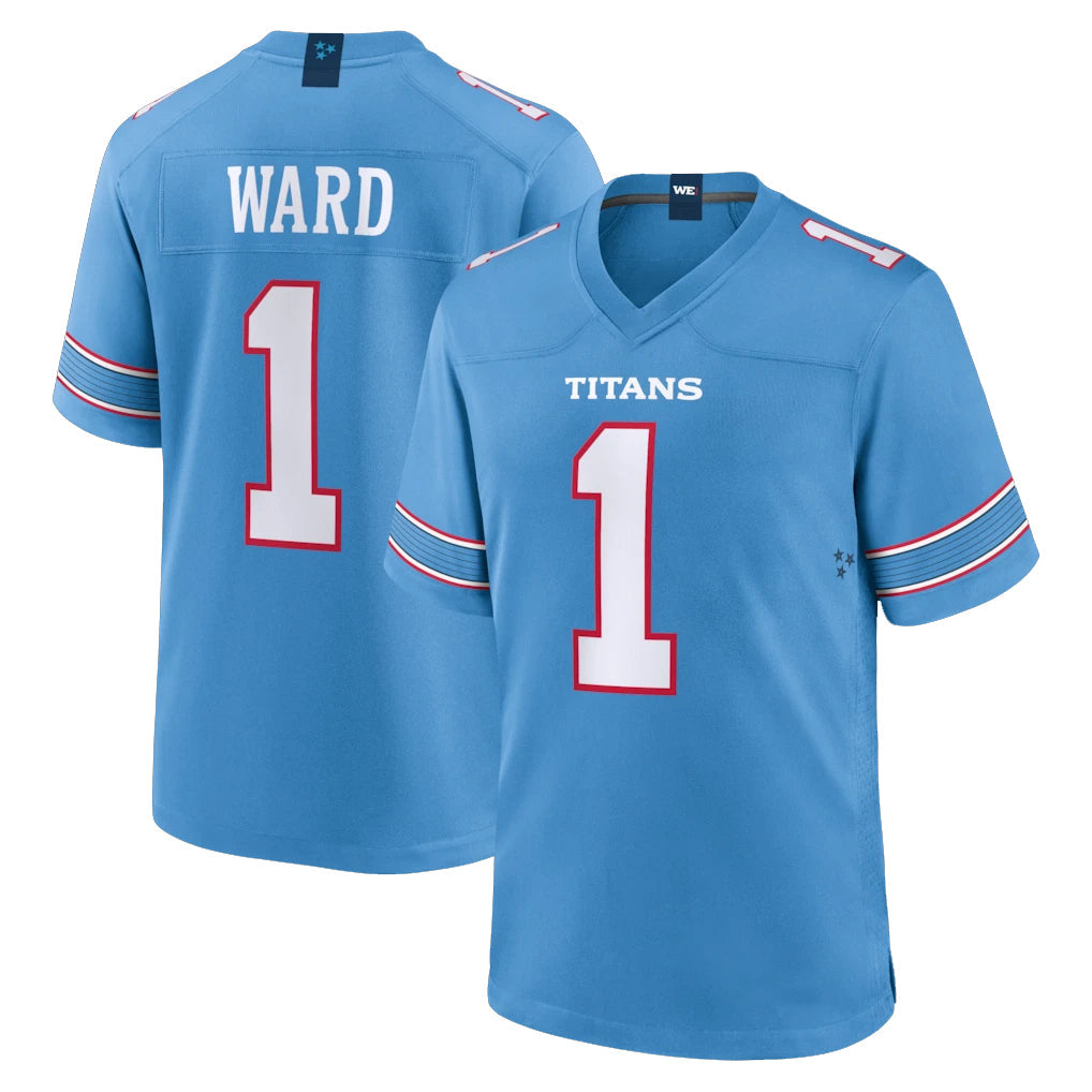 Punc T.Titans #1 Cameron Ward Player Light Blue 2026 Game Home Stitched Jerseys