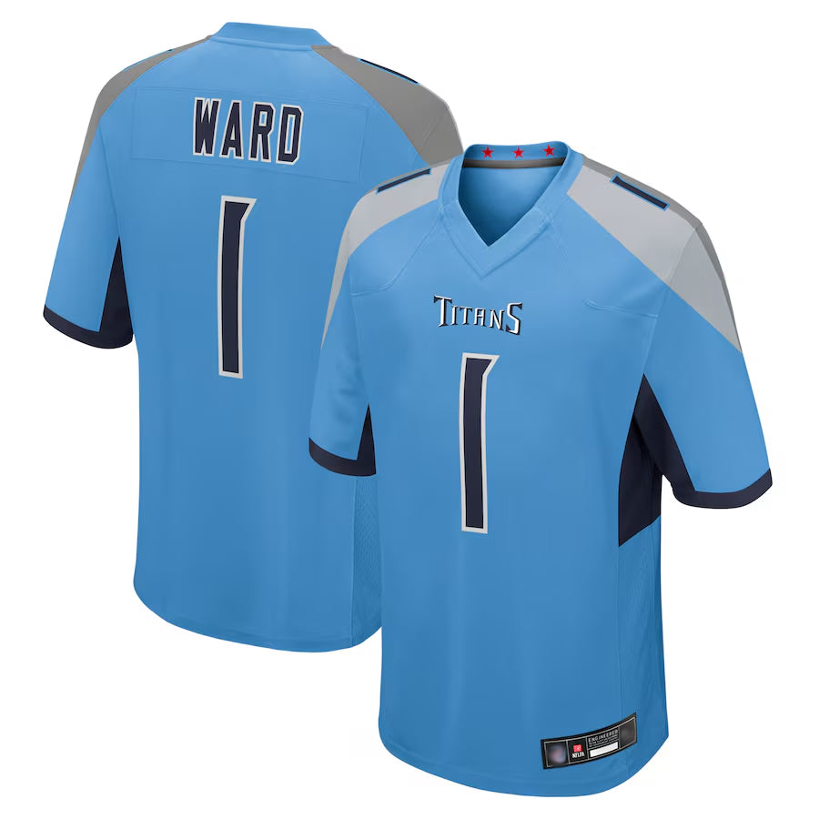 Punc T.Titans #1 Cameron Ward Player Light Blue Game Stitched Jerseys