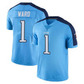 Punc T.Titans #1 Cameron Ward Player Light Blue Limited Color Rush Home Game Stitched Jerseys