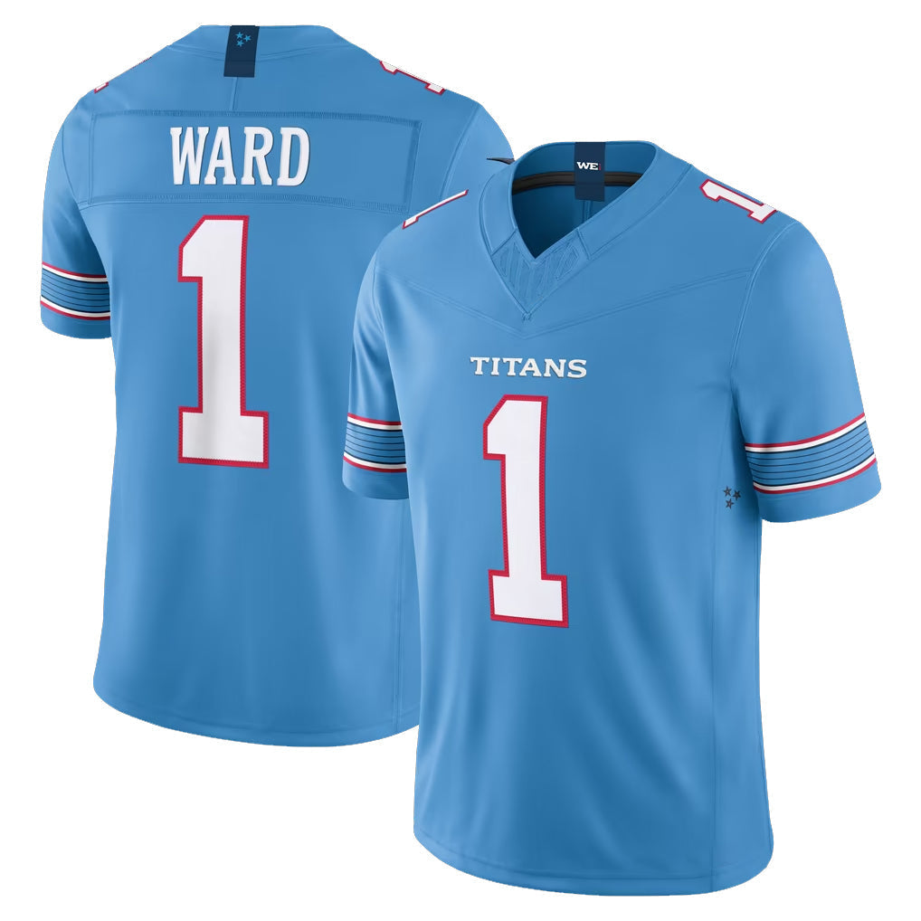 Punc T.Titans #1 Cameron Ward Player Light Blue Team Vapor F.U.S.E. Limited Home Game Stitched Jerseys