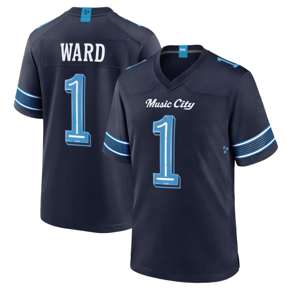 Punc T.Titans #1 Cameron Ward Player Navy 2026 Rivalries Collection Home Game Stitched Jerseys