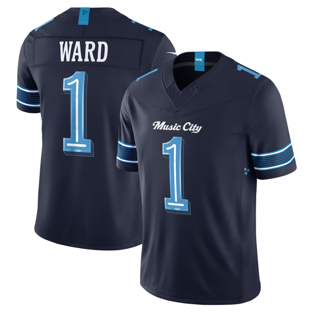 Punc T.Titans #1 Cameron Ward Player Navy 2026 Rivalries Collection Limited Home Game Stitched Jerseys