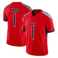 Punc T.Titans #1 Cameron Ward Player Red Vapor F.U.S.E. Limited Stitched Jerseys