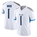 Punc T.Titans #1 Cameron Ward Player White 2025 Vapor Limited Home Game Stitched Jerseys