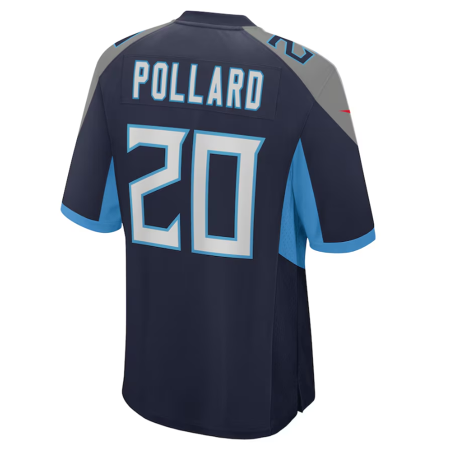 Punc T.Titans #20 Tony Pollard Navy Game Player Jersey Stitched Jersey