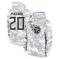 Punc T.Titans #20 Tony Pollard Player Arctic Camo Salute To Service Hoodies Game Stitched Jerseys