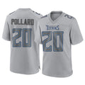 Punc T.Titans #20 Tony Pollard Player Gray Atmosphere Fashion Home Game Stitched Jerseys