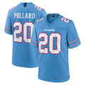 Punc T.Titans #20 Tony Pollard Player Light Blue 2026 Game Home Stitched Jerseys