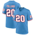 Punc T.Titans #20 Tony Pollard Player Light Blue Throwback Alternate Game Stitched Jerseys