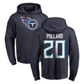 Punc T.Titans #20 Tony Pollard Player Navy Logo Pullover Hoodies Home Game Stitched Jerseys