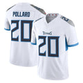 Punc T.Titans #20 Tony Pollard Player White 2025 Vapor Limited Home Game Stitched Jerseys