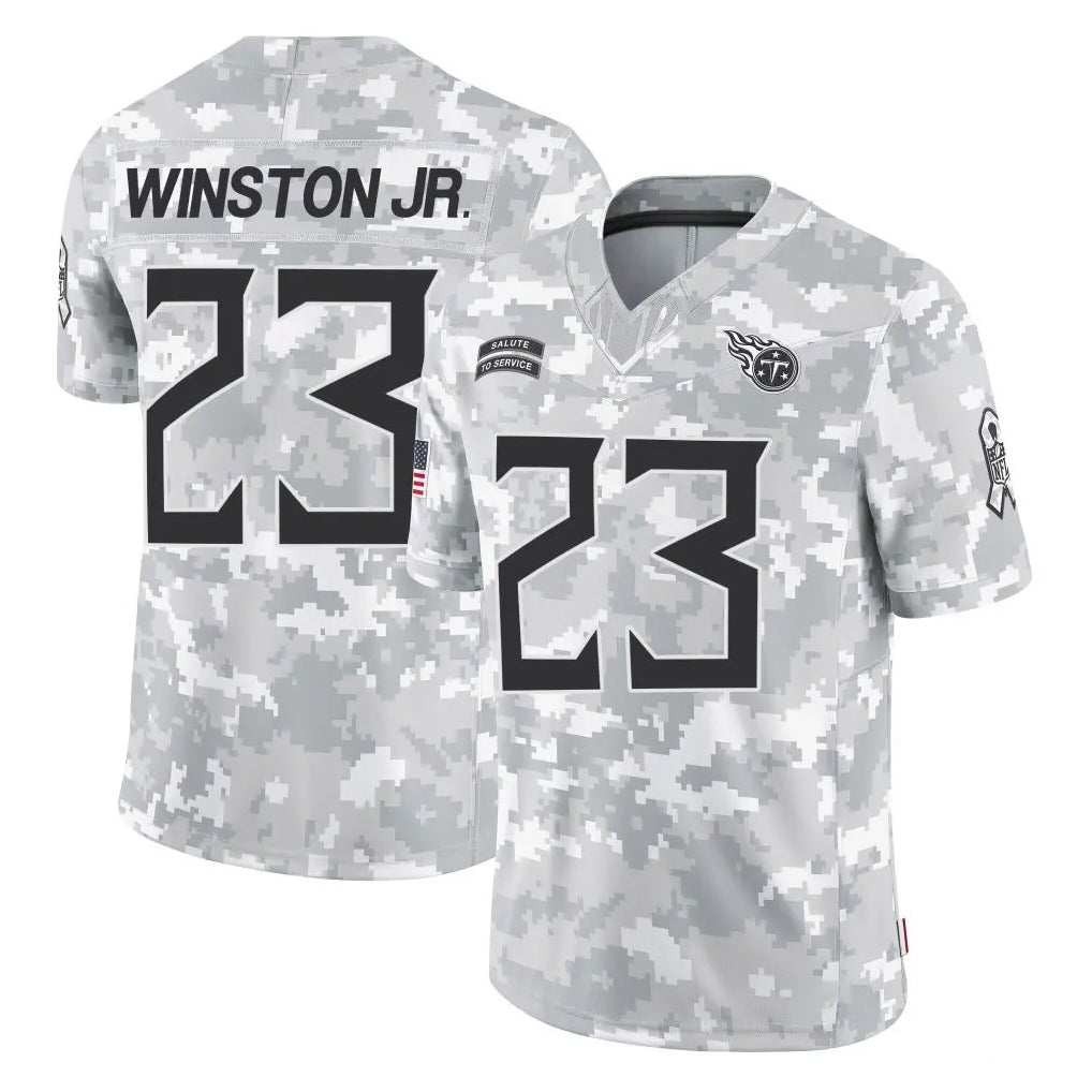 Punc T.Titans #23 Kevin Winston Jr. Player Arctic Camo Limited Salute to Service Home Game Stitched Jerseys