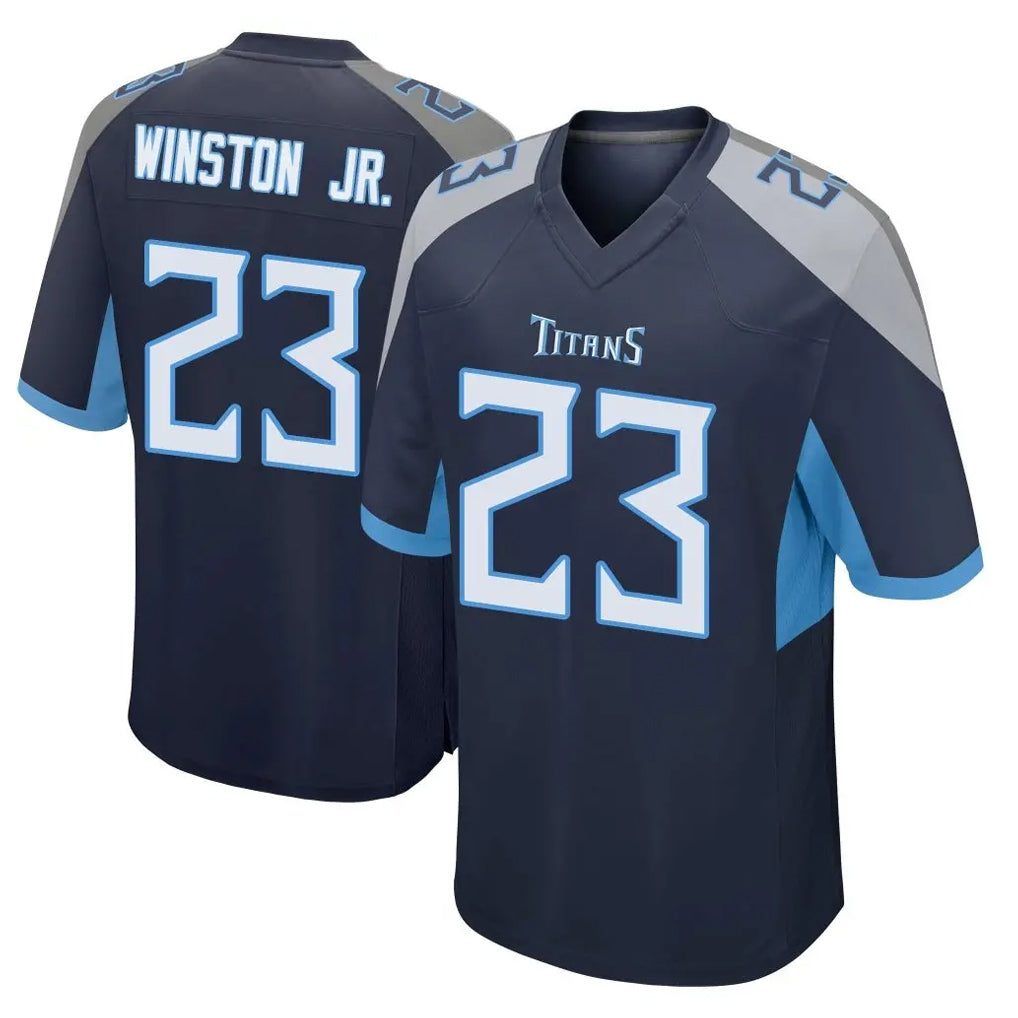 Punc T.Titans #23 Kevin Winston Jr. Player Navy Home Game Stitched Jerseys