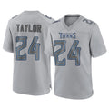 Punc T.Titans #24 Alontae Taylor Player Gray Atmosphere Fashion Home Game Stitched Jerseys