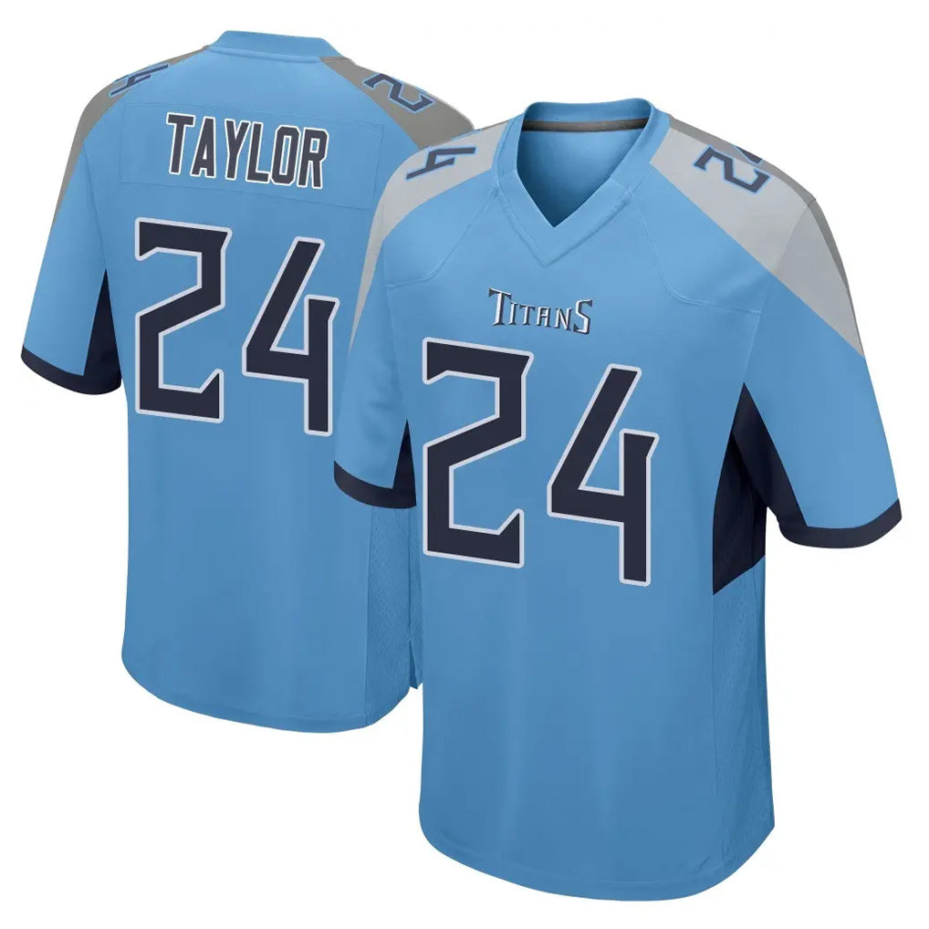 Punc T.Titans #24 Alontae Taylor Player Light Blue Home Game Stitched Jerseys