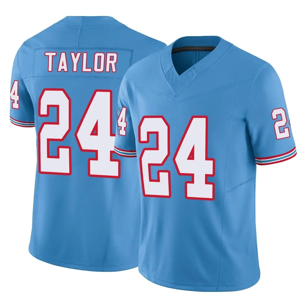 Punc T.Titans #24 Alontae Taylor Player Light Blue Limited Vapor F.U.S.E. Home Game Stitched Jerseys