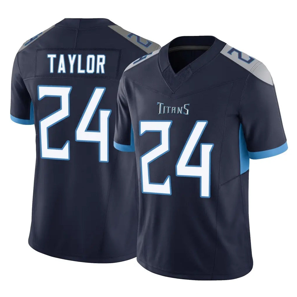 Punc T.Titans #24 Alontae Taylor Player Navy Limited Vapor F.U.S.E. Home Game Stitched Jerseys