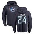 Punc T.Titans #24 Alontae Taylor Player Navy Logo Pullover Hoodies Home Game Stitched Jerseys