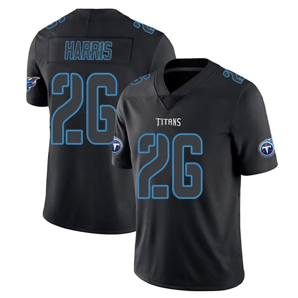 Punc T.Titans #26 Marcus Harris Player Black Impact Limited Home Game Stitched Jerseys