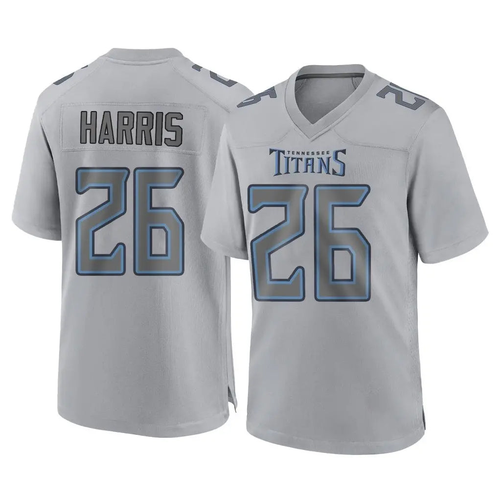 Punc T.Titans #26 Marcus Harris Player Gray Atmosphere Fashion Home Game Stitched Jerseys