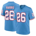 Punc T.Titans #26 Marcus Harris Player Light Blue Oilers Throwback Home Game Stitched Jerseys