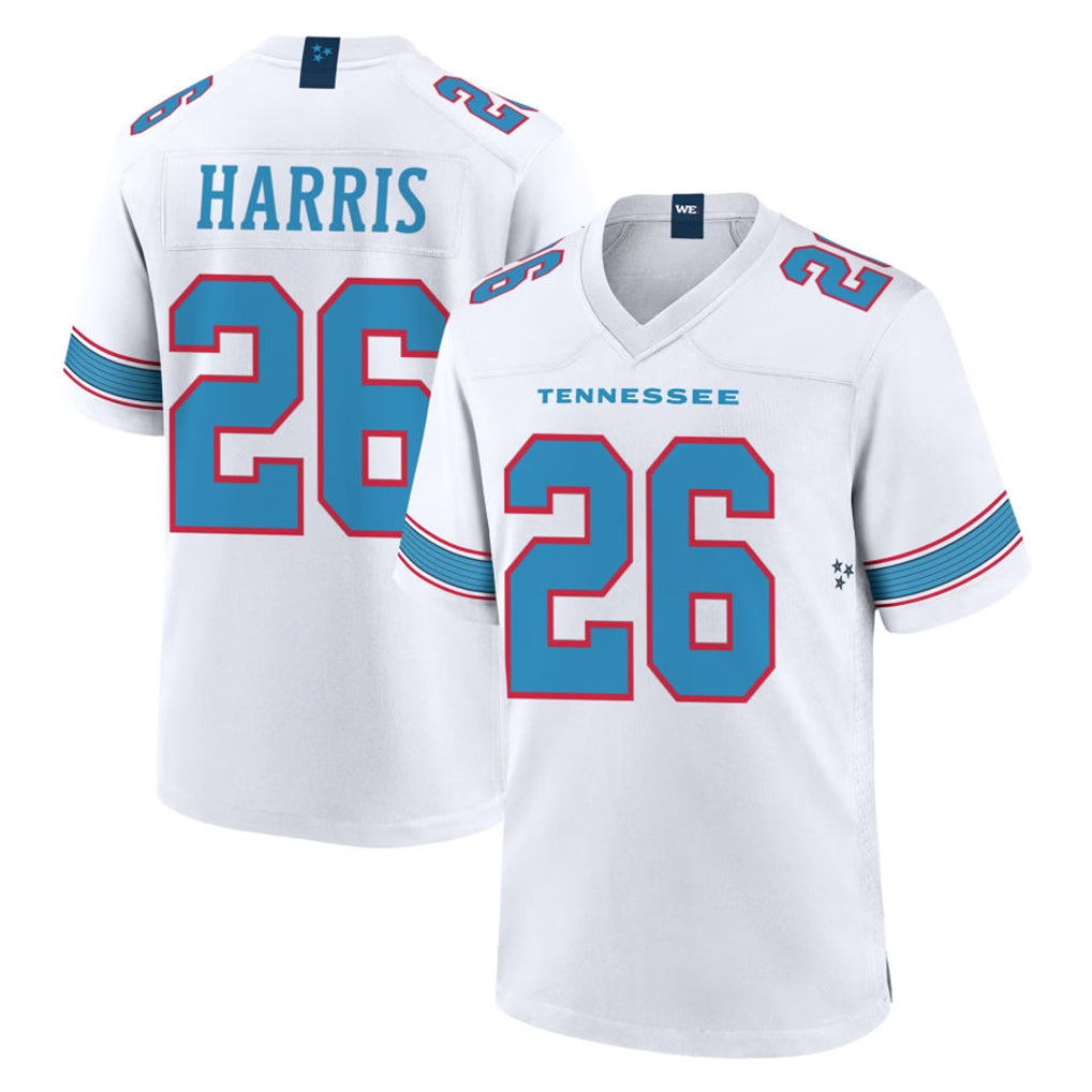 Punc T.Titans #26 Marcus Harris Player White 2026 Game Home Stitched Jerseys